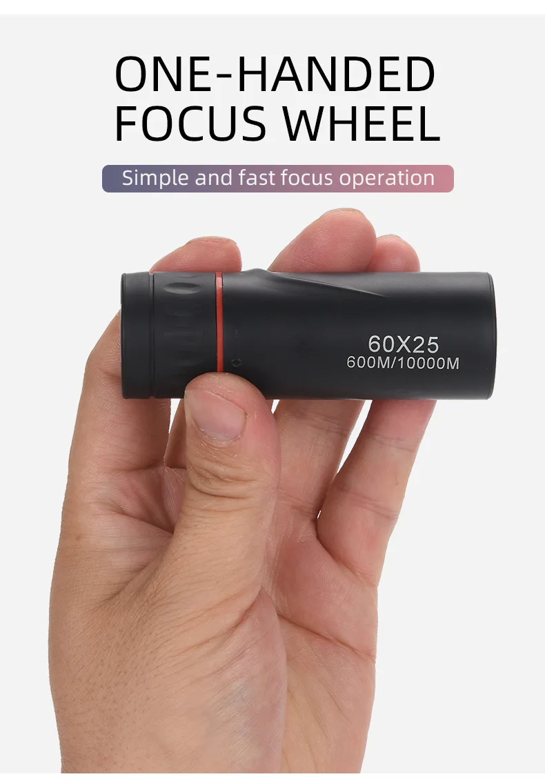 60x25 Telescope Monocular Super High Power Portable  Camping Hiking Climbing telescope astronomic professional