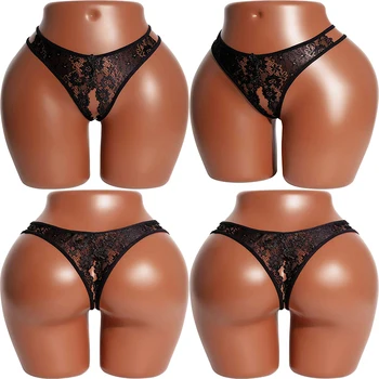 Intimo senza cavallo da donna Mutandine sexy Intimo per donna Slip trasparenti in rete di pizzo Lingerie erotica Il sesso può essere in perizoma
