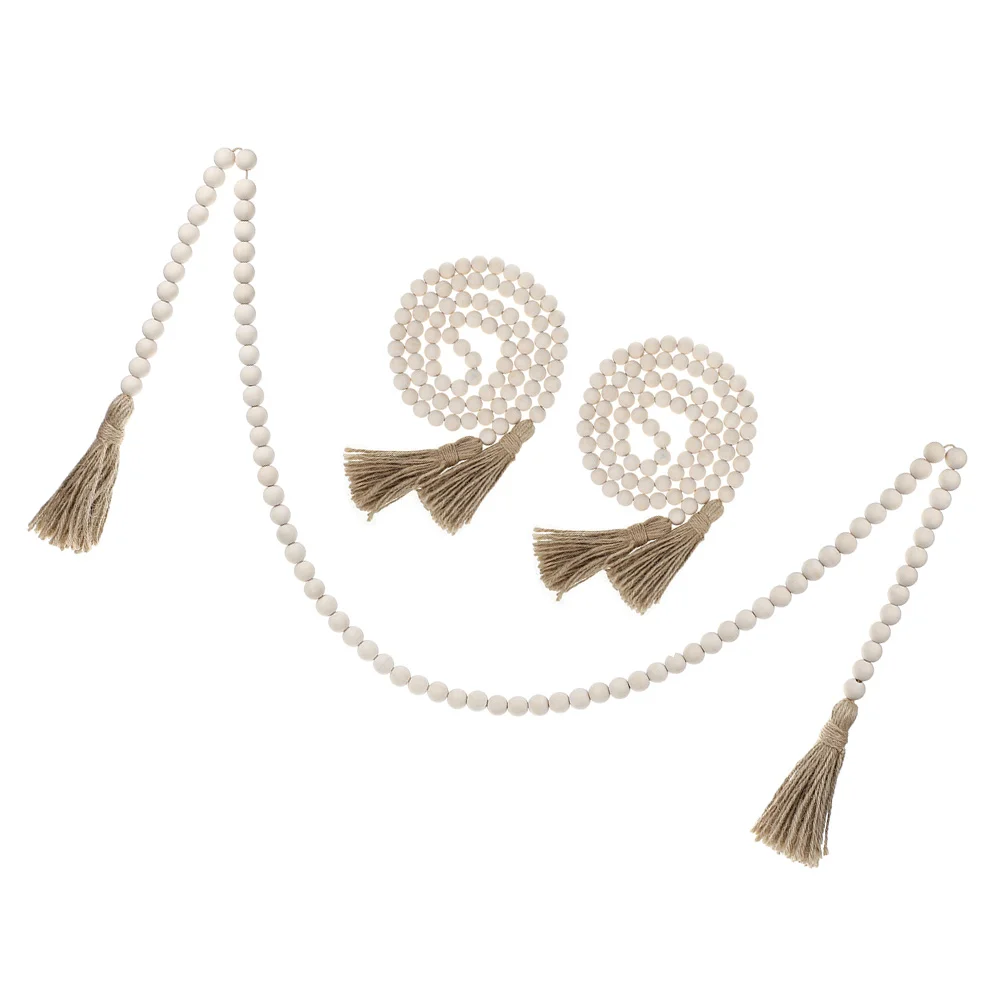 

3 шт., деревянные бусины и кисточки для украшения дома