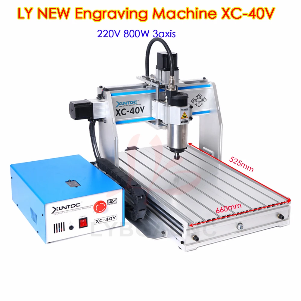 

NEW MINI CNC Router Engraver XLNTCNC XC-40V Engraving Drilling and Milling Machine USB LYBGACNC XC-40V 220V 800w 3axis