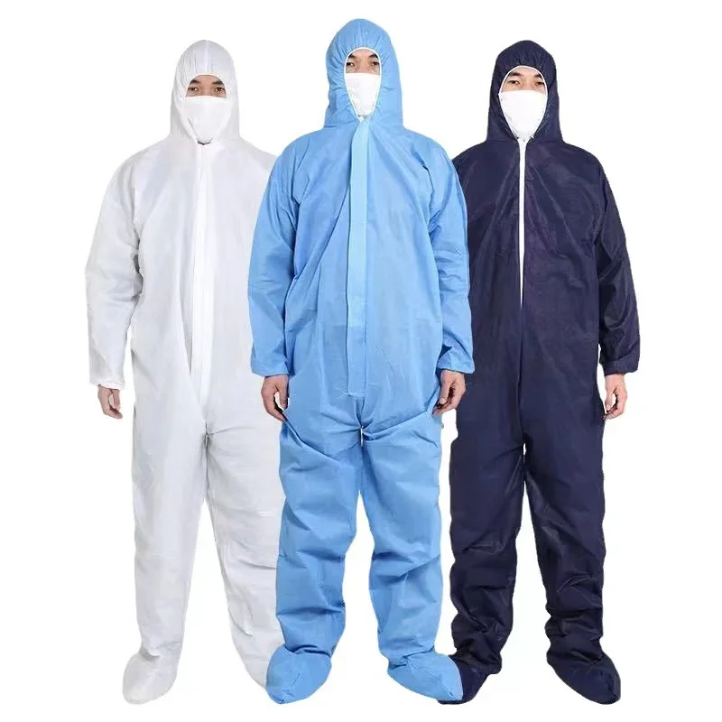 Work Coverall Suit Disposable Breathable Dustproof Work Clothing
