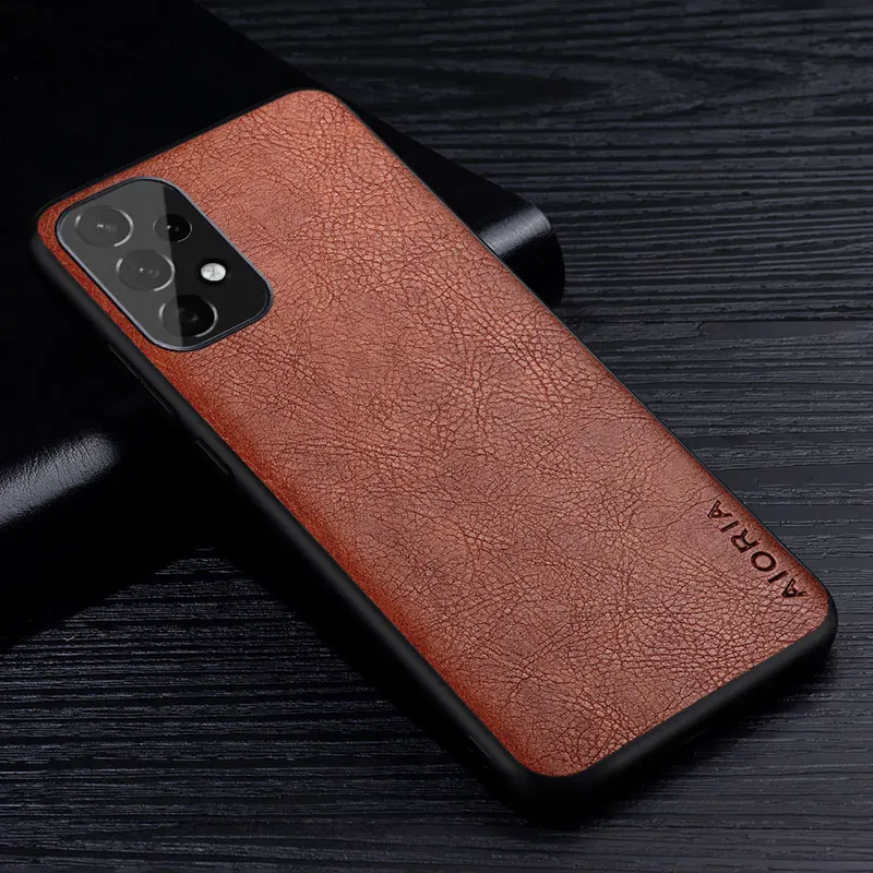 Leather Business Style Retro Litchi Pattern Phone Case