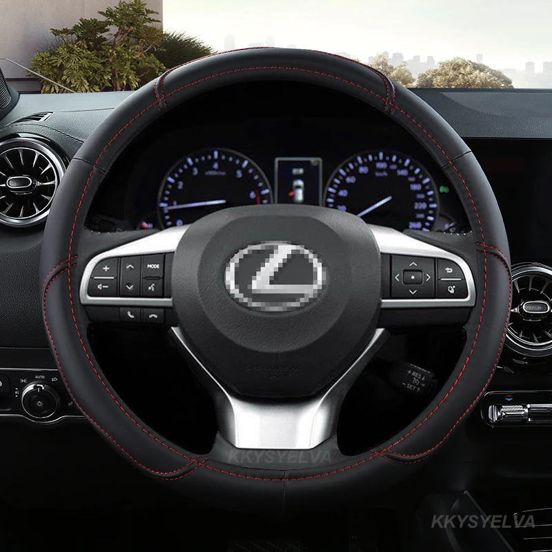 Car Steeringwheels Cover 38cm 15" Leather For Lexus Es250 Is300 Rx270