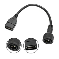 Connecteur de panneau de lumière solaire USB femelle à 2 broches, fil extérieur, adaptateur mâle femelle à 2 cœurs, ligne de Conversion étanche de Projection 5
