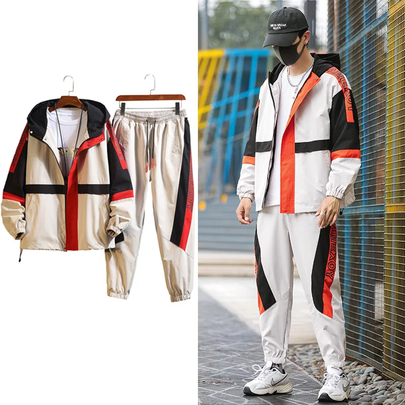 割引ファッション メンズトラックスーツセット 2点セット 素敵なポップ流行のパンツスーツ 春と秋の服 値引き セール Www Epalogistica Com Br
