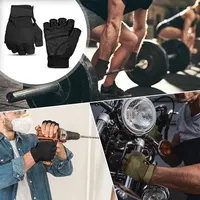Fingerless Tactical Gloves Knuckle Protective Breathable Outdoor Camping Gloves for Shooting Hunting Motorcycling Climbing 2