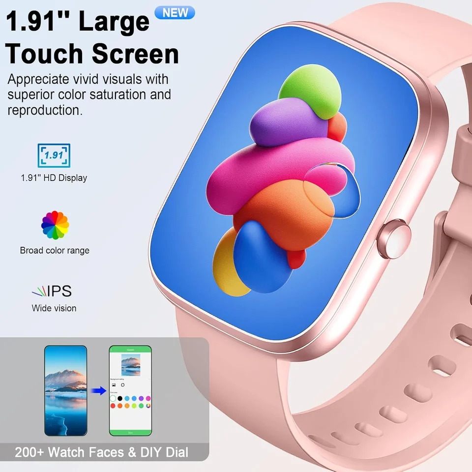 IP68 Waterproof Smartwatch with Fitness Tracker