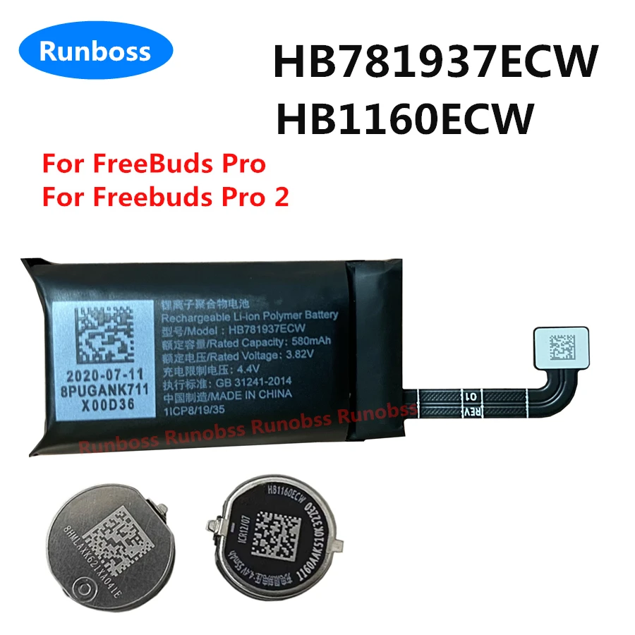 

100% New High Quality Battery For Huawei FreeBuds Pro / FreeBuds Pro 2 Bluetooth Earphone HB781937ECW HB1160ECW T0003 T0006