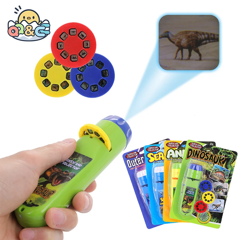 

Projection Flashlight Children Projector Light Cute Educational Cartoon Dinosaur Toy Picture Light Bedtime Learning Fun Toys