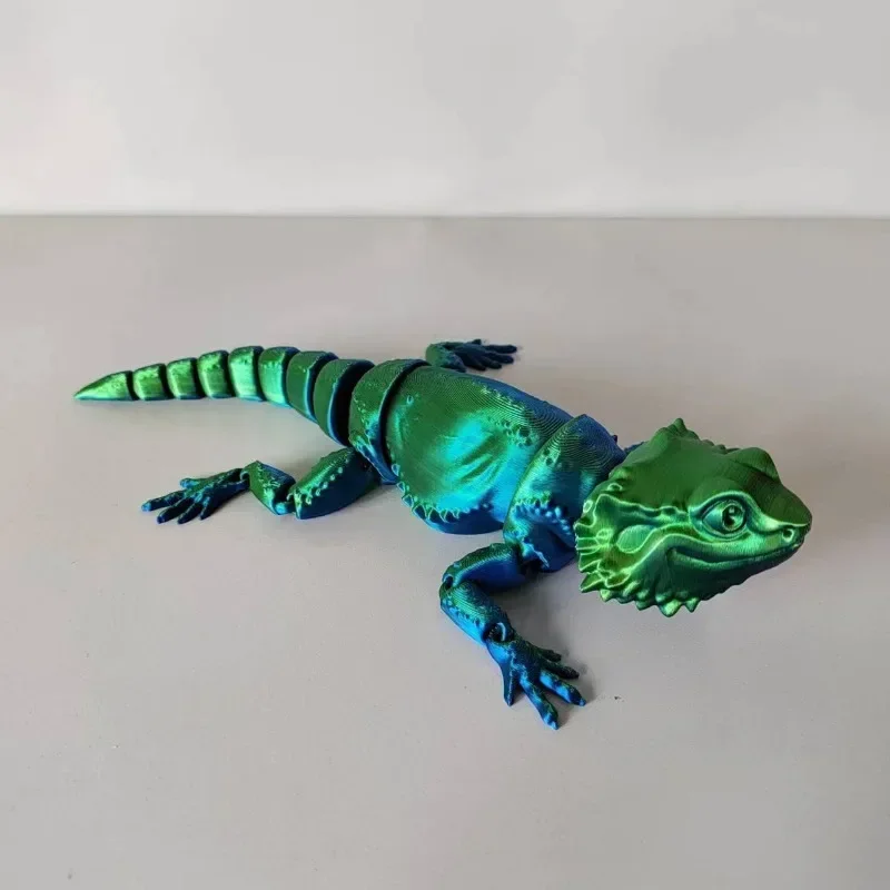 3D Printing Chameleon Gradient Color Ornament Crawling Lizard Model Children's Small Toys Hobbyist Model