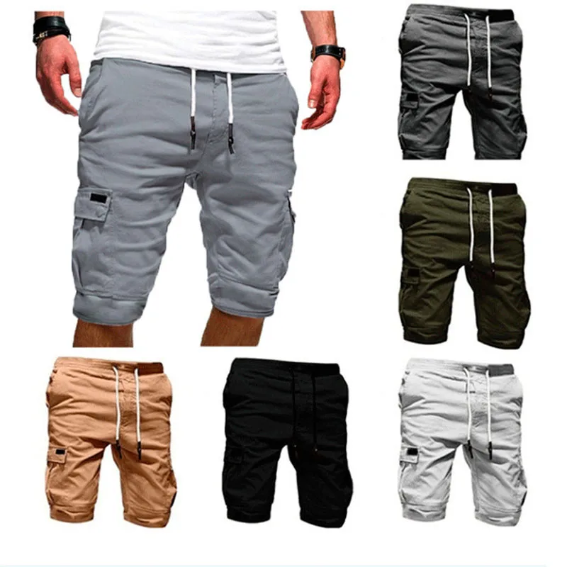 

2023 New Mens Summer Cotton Army Tactical Cargo Shorts Fashion Khaki Multi-pocket Casual Short Pants Loose Military Shorts Men