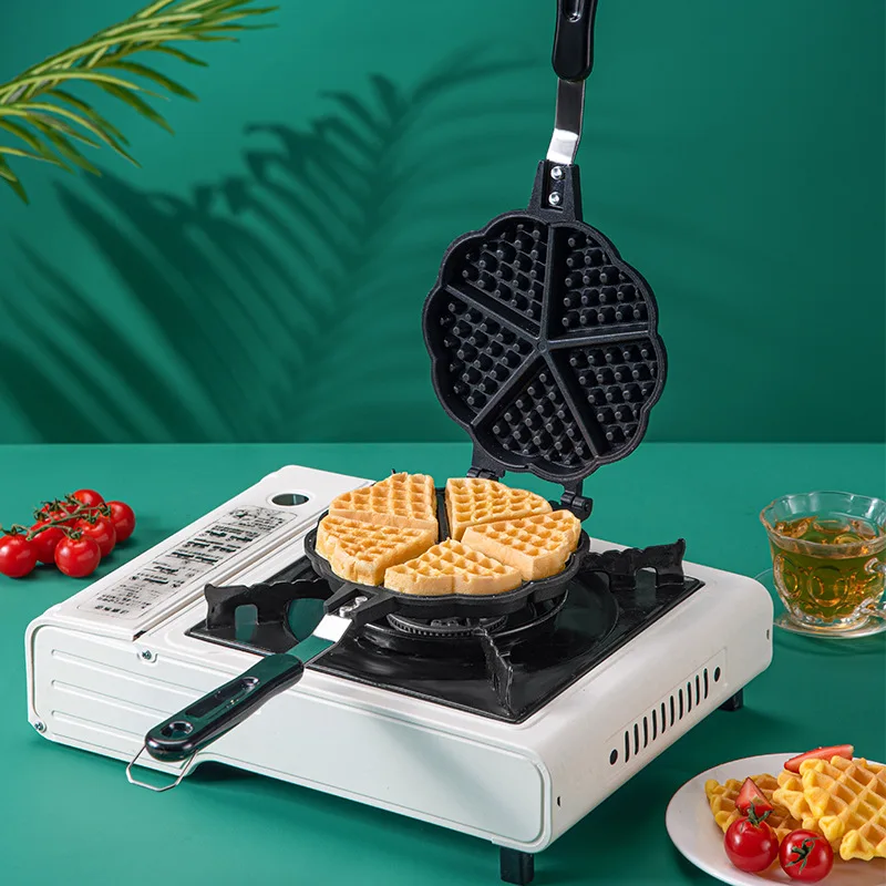 

Waffle Flat Bottom Baking Pan, Love Household Mold, Sandwich Maker