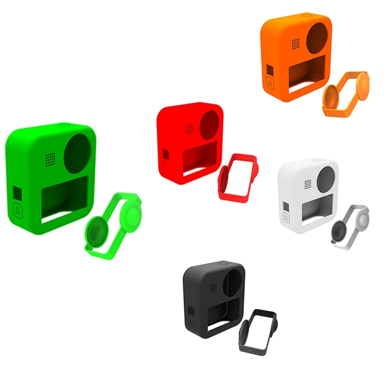 Custodia Protettiva In Silicone Per Gopro Max 360 Fotocamera Sportiva Parti Di Lenti A Cupola Protettive Professionali
