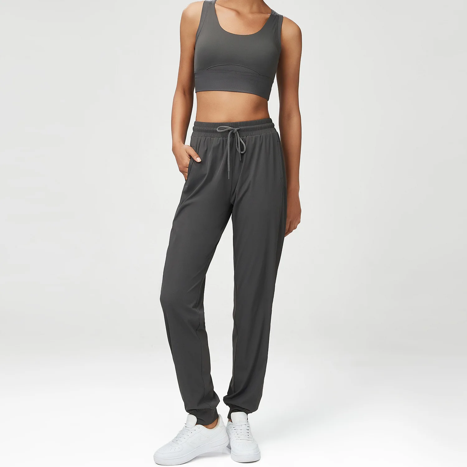 Jenny&Dave Sports Fitness Clothes Slimming Dance Clothes Two-piece Set Ladies England New Fashion Casual Yoga Suit Women's