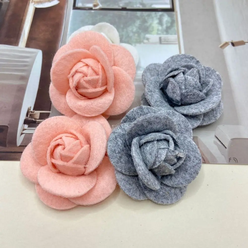 Broche Fleur Camélia En Tissu Strass – 7x7 Cm, épingle à Col/cheveux, Style Bohème Chic, Cadeau Fête - 9