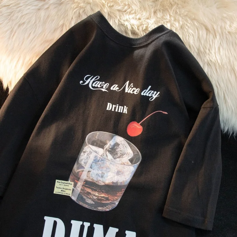 Tanie Iced Drinks śliczne t-shirty mężczyźni kobiety hiphopowy sweter luźna koszulka