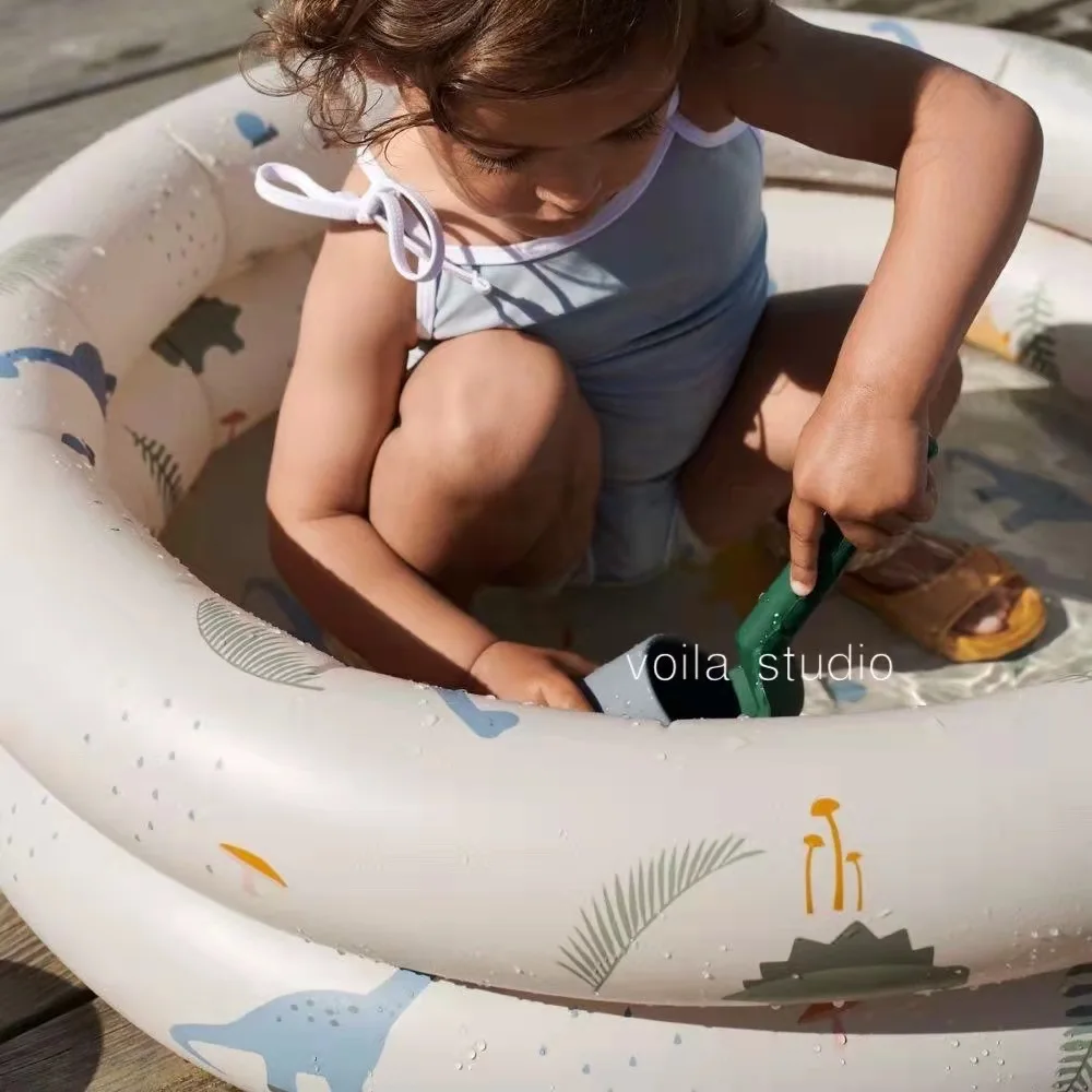 New Inflatable Beach Swimming Pool Baby Indoor Outdoor Wading Pool Soft PVC Round Color Ball Fence Play Space Room