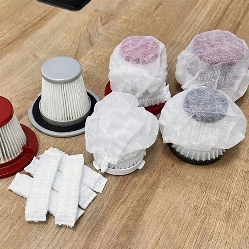 100Pcs Disposable Home Vacuum Cleaner Filter Mesh Durable Mesh Net Dust Collection Filter Cover Accessories for Vacuum Cleaner