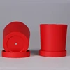 Simple Plastic Flower Pot with Tray Colorful Round Creative Planting Pot Indoor Desktop Green Plant Pot 1