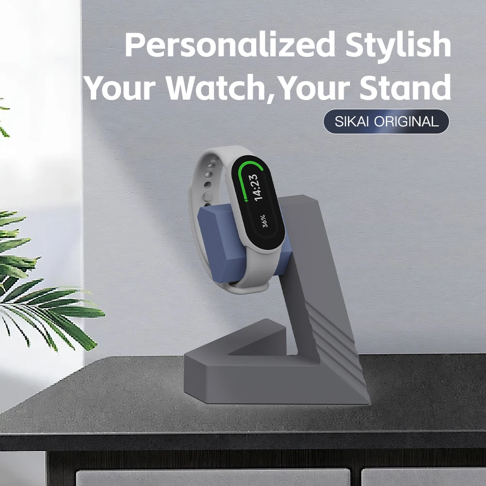 Silicone Charging Dock Desk Stand Holder Organizer Charging Station for Xiaomi Smart Band 9/8/8Pro/7/Redmi Watch 4