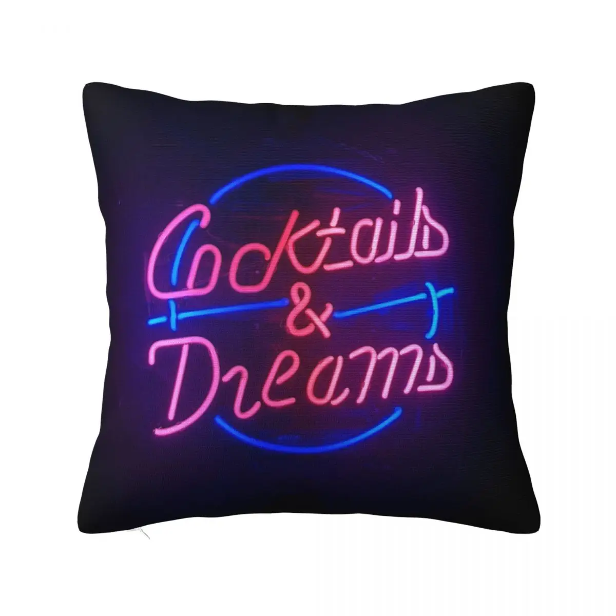 

Cocktails and Dreams Neon Sign Throw Pillow Sofa Decorative Covers Pillow Cases Decorative Cushions For Sofa