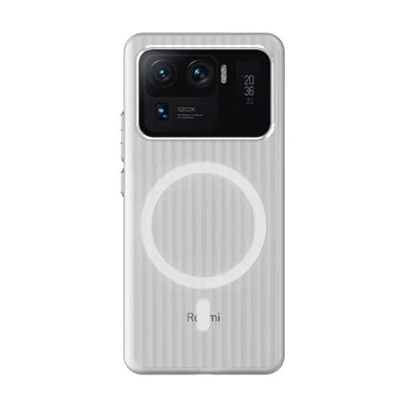 Magnetic Matte Transparent Corrugated Phone Case - Lightweight, Dustproof, Non-Slip Bumper