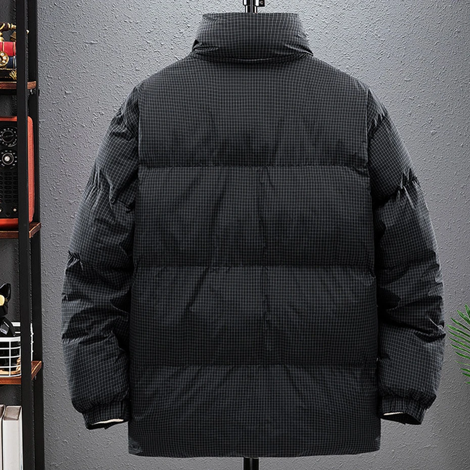 Winter men parkas 8XL 9XL plus size thick padded jacket coat fashion casual cargo plaid parkas male big size 8XL 9XL puffer jacket parka coat parkas coat