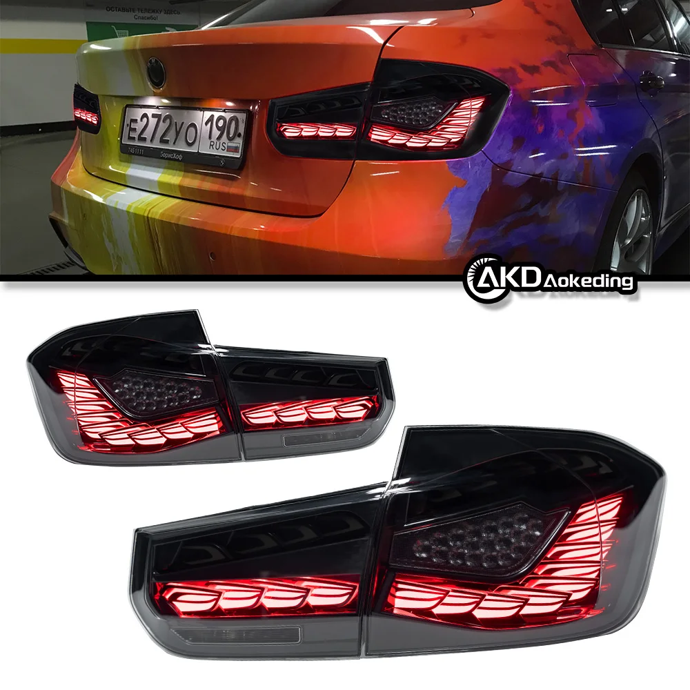 BMW F30 F38 F80 용 자동차 조명, LED 후미등, 2013-2019 3 시리즈, 후방 정지 램프, 브레이크 신호, DRL 역방향 자동차 액세서리
