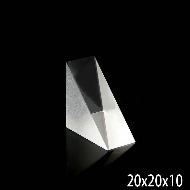 20x20x10mm Vetro Ottico Triangolare Lsosceles Ad Angolo Retto K9 Lente Prismatica Dello Spettro Della Luce Fisica Medicina - Image 3