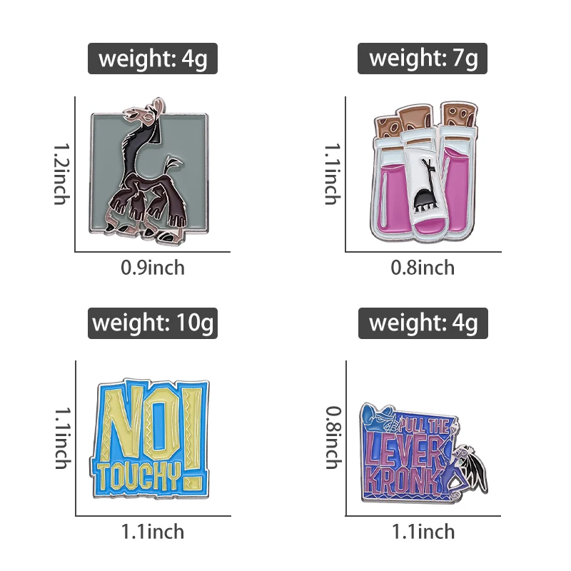 Kuzco's Potion Emaille Pins Cartoon Lila Lama Potion Broschen Kragen Abzeichen Rucksack Film Schmuck Geschenk für Fans Freunde – Detail 1