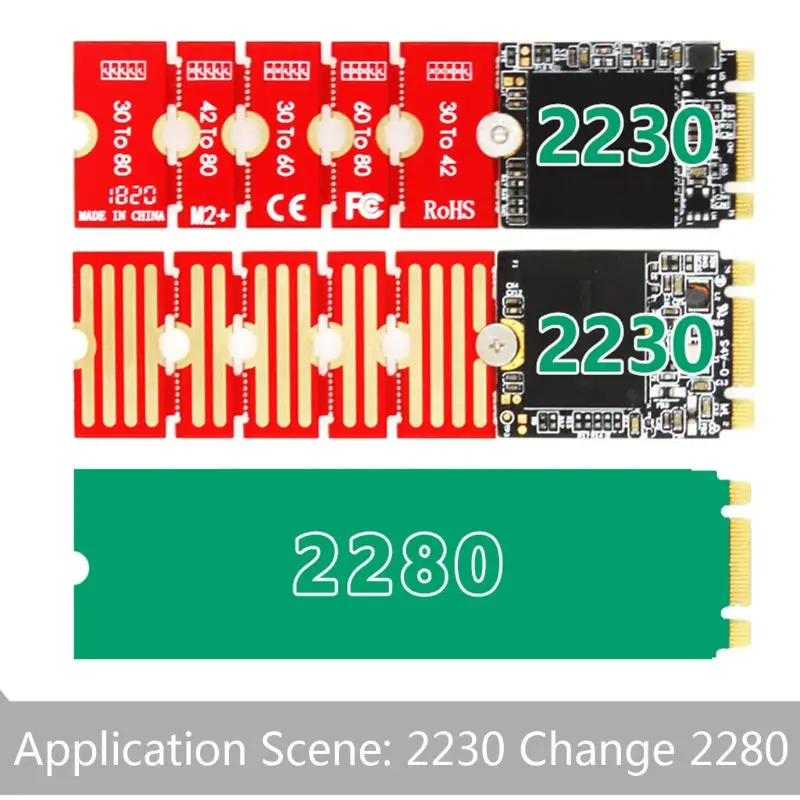 M.2 SSD M2PLUS NGFF NVME 2230/2242/2260/2280 װ Ȯ  Ŀ M.2 SSD