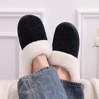 Crestar Women Winter House Slippers Warm Knit Fleece Lined Furry Slippers Lady Indoor Soft Comfort Plush Slides With Memory Foam 2