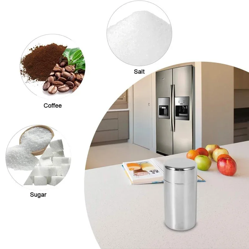304 Stainless Steel Tea Coffee Sugar Storage Container with Airtight Double Lids Tea Organizer for Loose and Bags Spice tea tin box tea canister airtight container tea bag organizer coffee condiment organizer