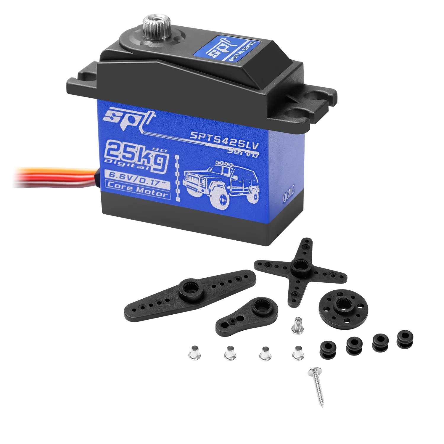 SPT 25 kg 35 kg 180 ° /360 ° Wasserdichtes Metallgetriebe-Digitalservo mit großem Drehmoment 5435LV für RC Car Crawler SCX10 TRX4 Boat Drift Robot – Detail 11