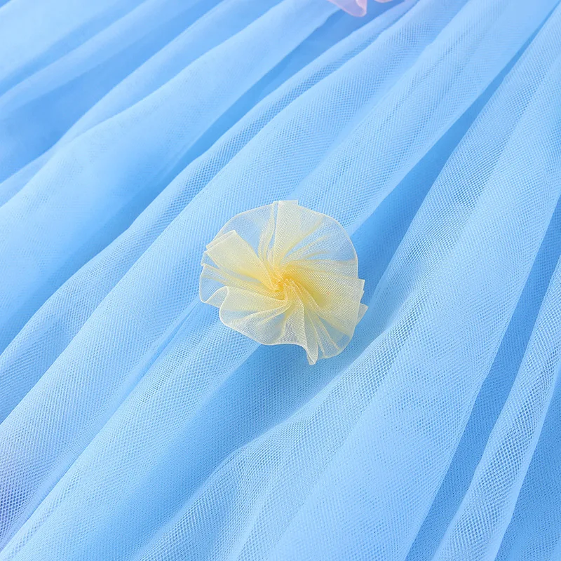 Toddler Kids Baby Girls' Summer Tulle Dress Butterfly Flower Princess Mesh Bow Wings Dress for Girls Birthday Party Mesh Dresses