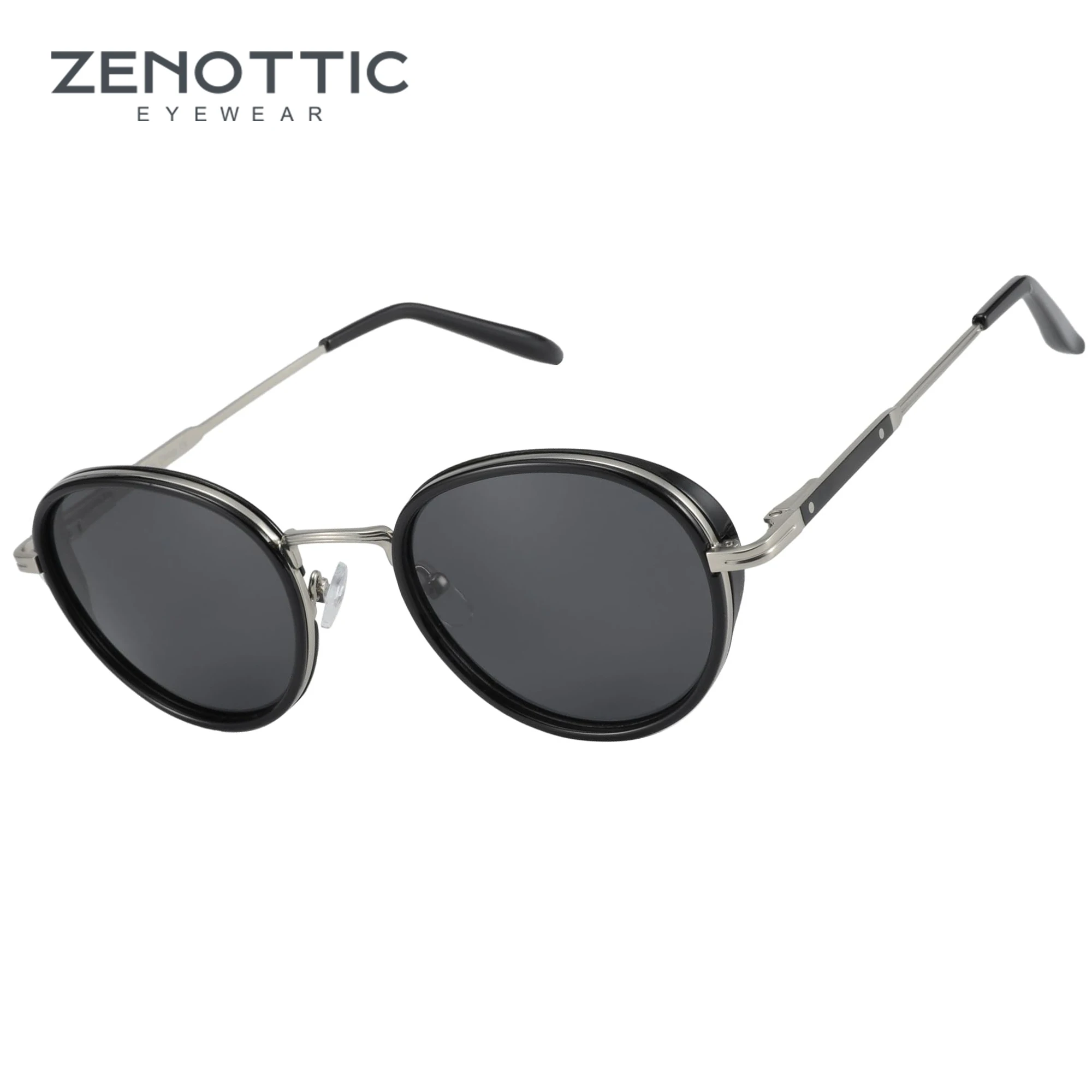 DUCO Lentes De Sol Polarizados Redondos Retro De Gran Tamaño Para Mujer, Estilo Clásico, Vintage, Diseño De Diseñador, Protección UV400, W017s, Marco Transparente Revo Lente Rosa