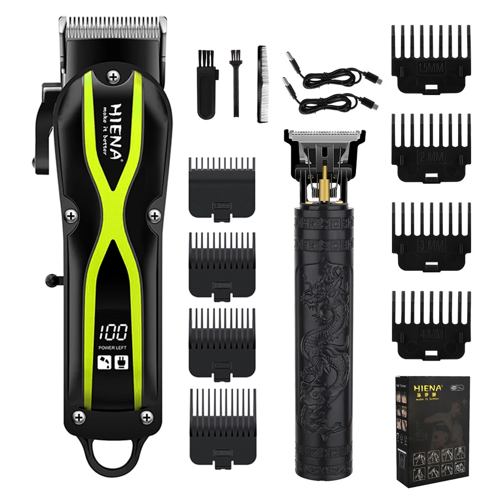 hiena Electric Hair Clipper UBS Rechargeable Cordless Beard Trimmer Men Powerful Electric Hair Clipper Trimming Tool hair clipper hair trimmer