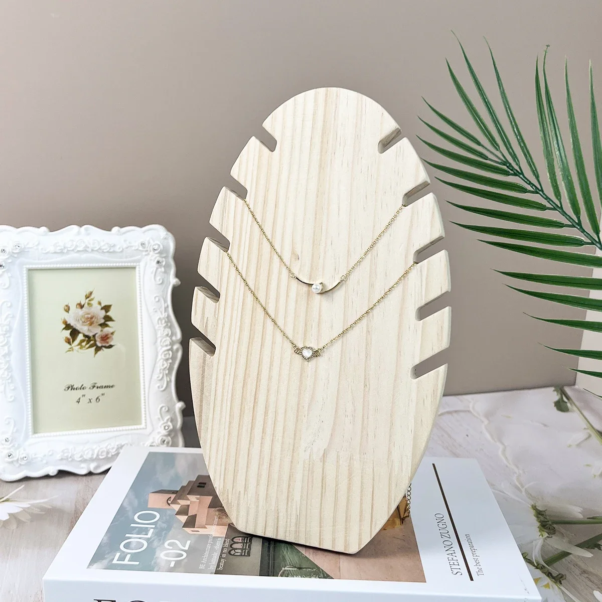 Wooden Jewelry Display Holder Stand