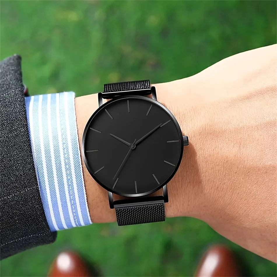 Minimalist Fashion Casual Watch Women Steel Hour Reloj Mujer Quartz Wristwatch Simple Montre Femme Mesh Stainless Steel Bracelet 6