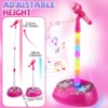 Karaoke Toy Set with Microphone and Adjustable Stand, Flashing Lights for Fun Musical Effects, Christmas/Halloween/Thanksgiving 2