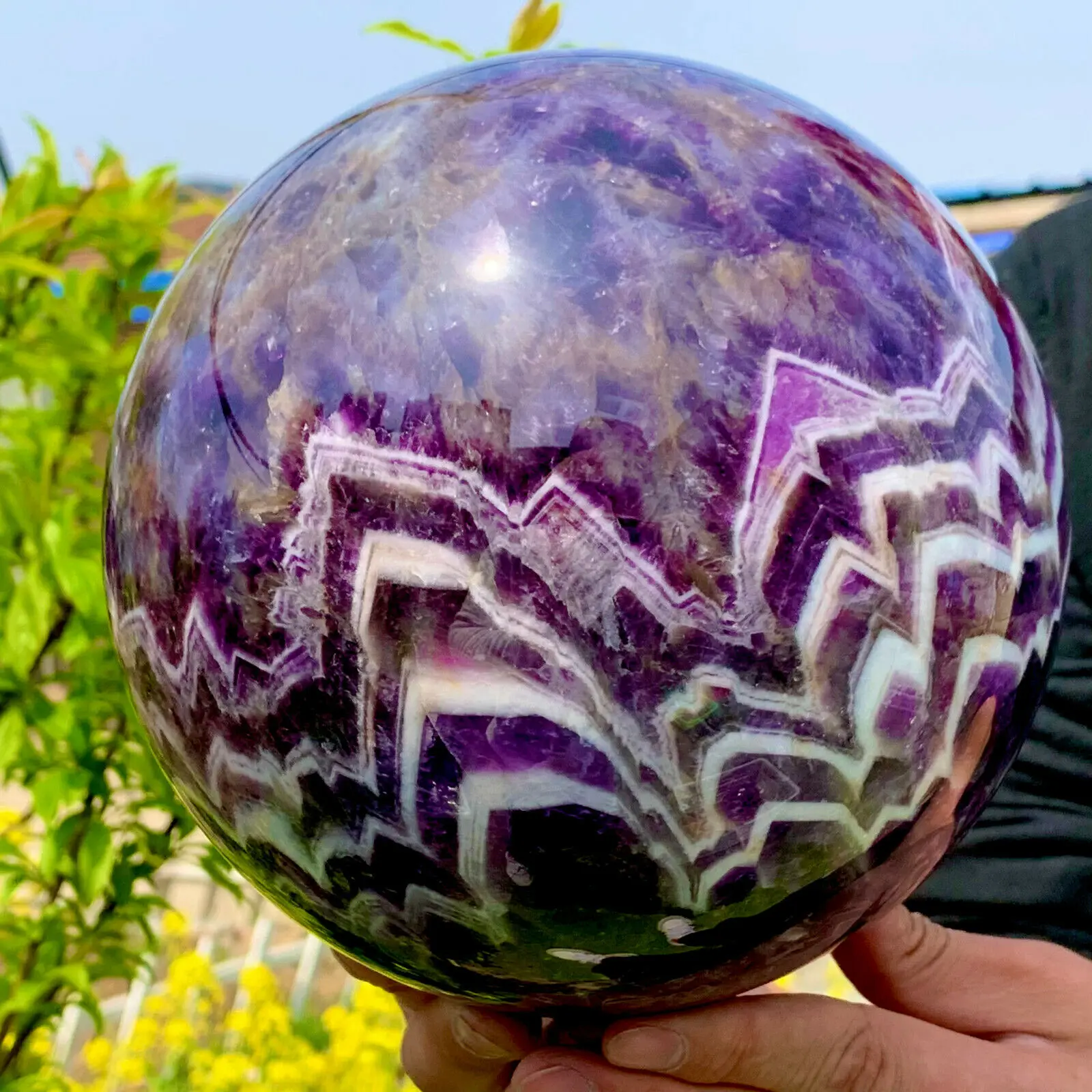 

Beautiful Natural Dream Amethyst Sphere Crystal Healing Energy