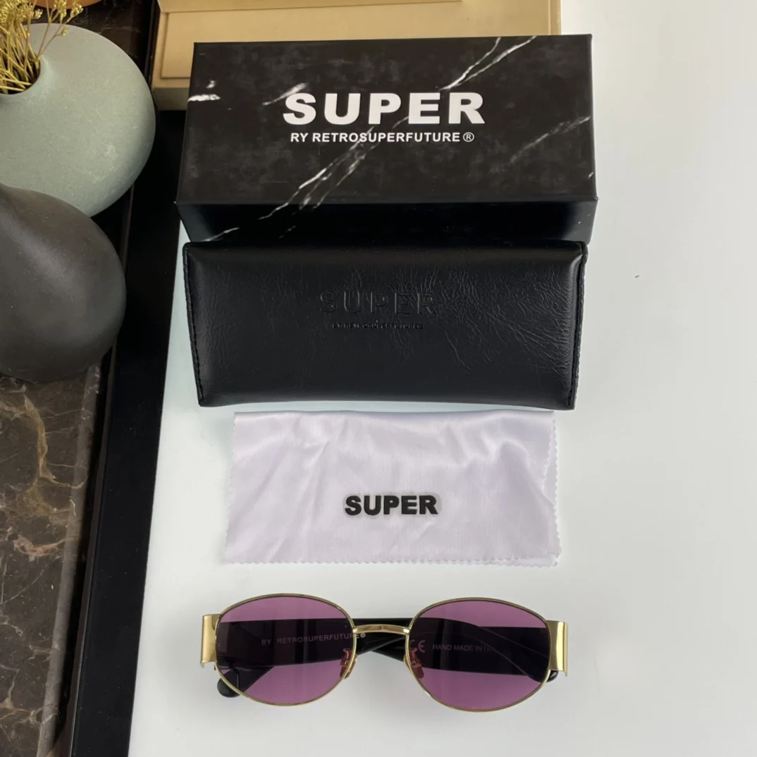 

Newest Brand Women Men Sunglasses Trendy Special Design Alloy Frame Polarized Purple Lenses Classic For Unisex Eyeglasses SUPER