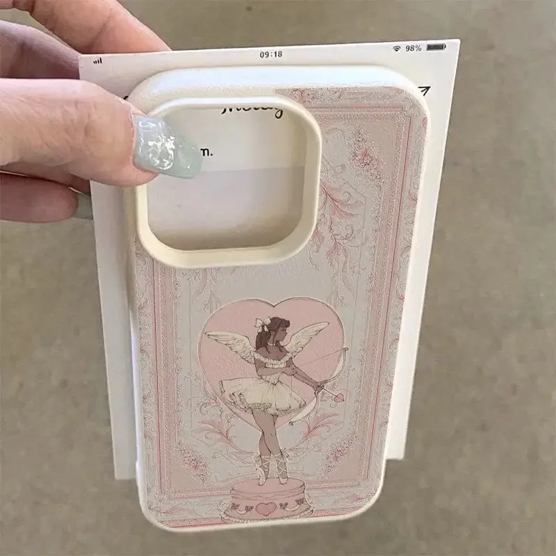 Ballet Girl Lichee Leather Pattern Shockproof Phone Case