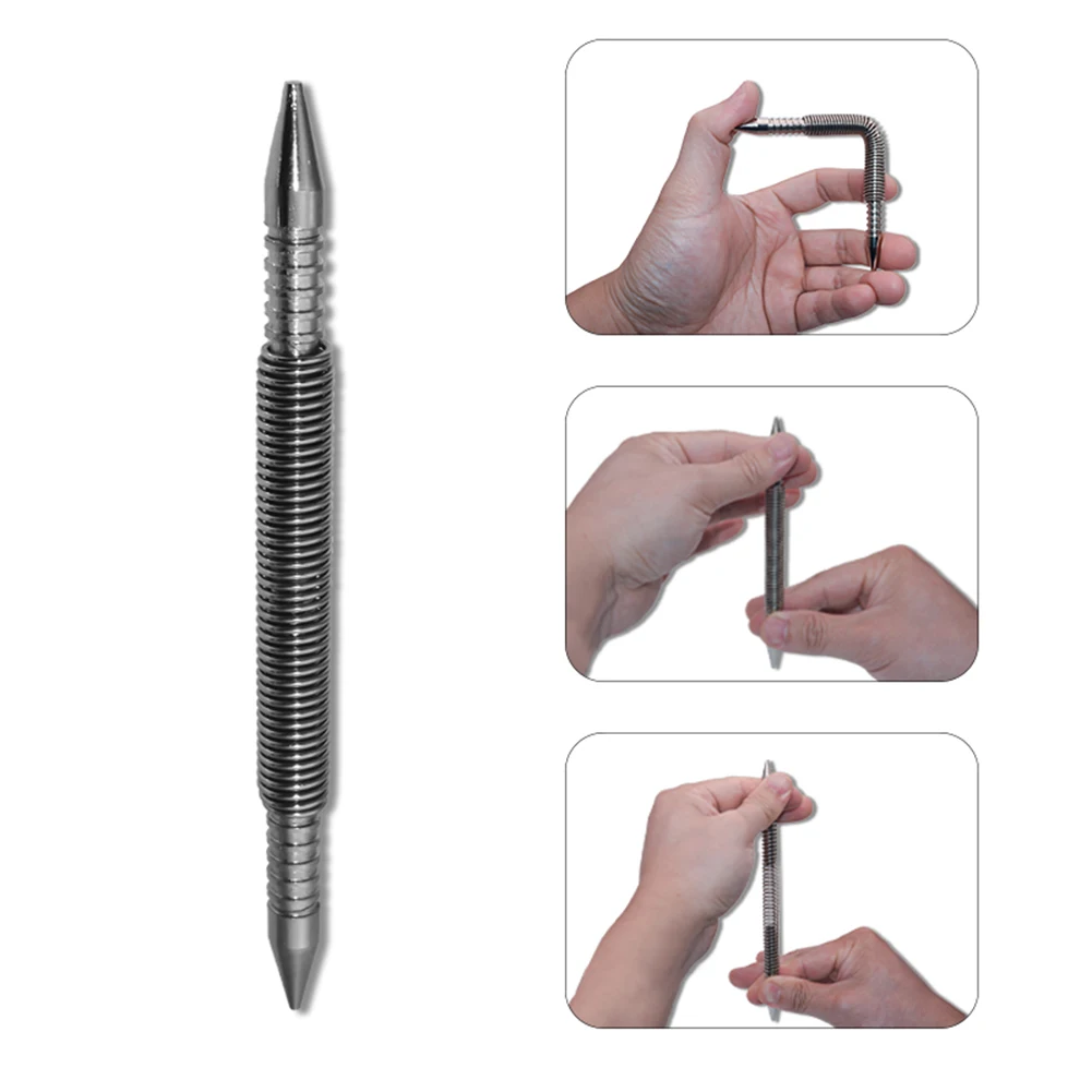 1/2pcs Spring Tool Hammerless Nail Set Center Pin Punch Door Pin Removal Tool Metal Woodwork Drill Bit Wood Press Dent Marker 3