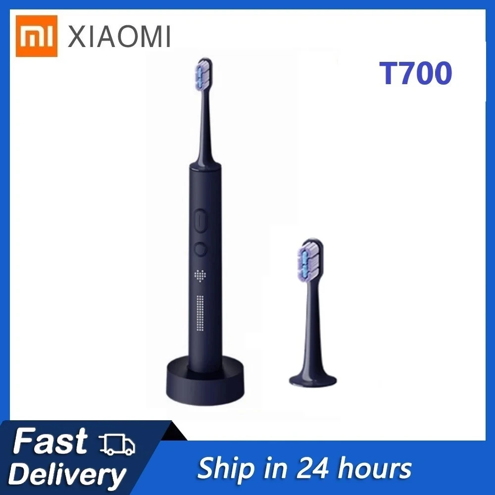 

Xiaomi T700 Sonic Electric Soft Bristle Toothbrush 4mm brush head LED display IPX7 full machine waterproof inductive charging