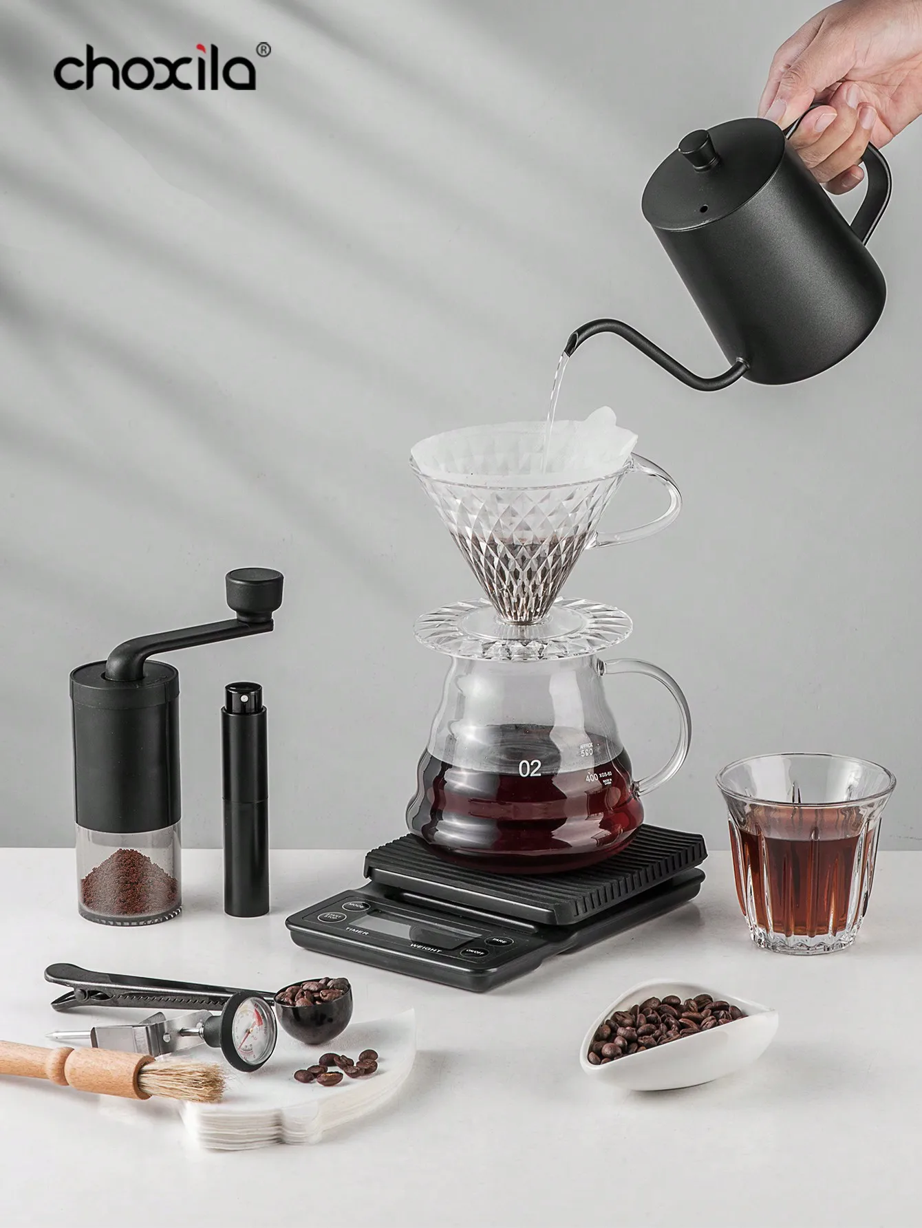 V02 Pour Over Coffee Dripper Set, 4/6/8/10/12 Pcs...