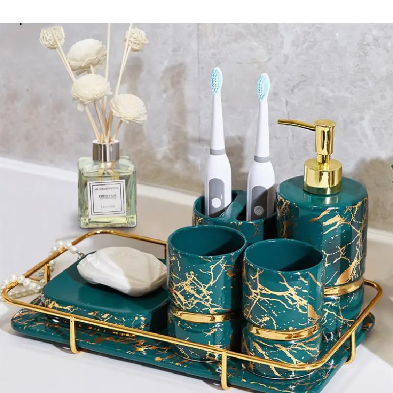 

Набор керамических принадлежностей для ванной комнаты мраморная дорога из Пномпеня, дозатор жидкого мыла, мыльница, подставка для зубных щеток