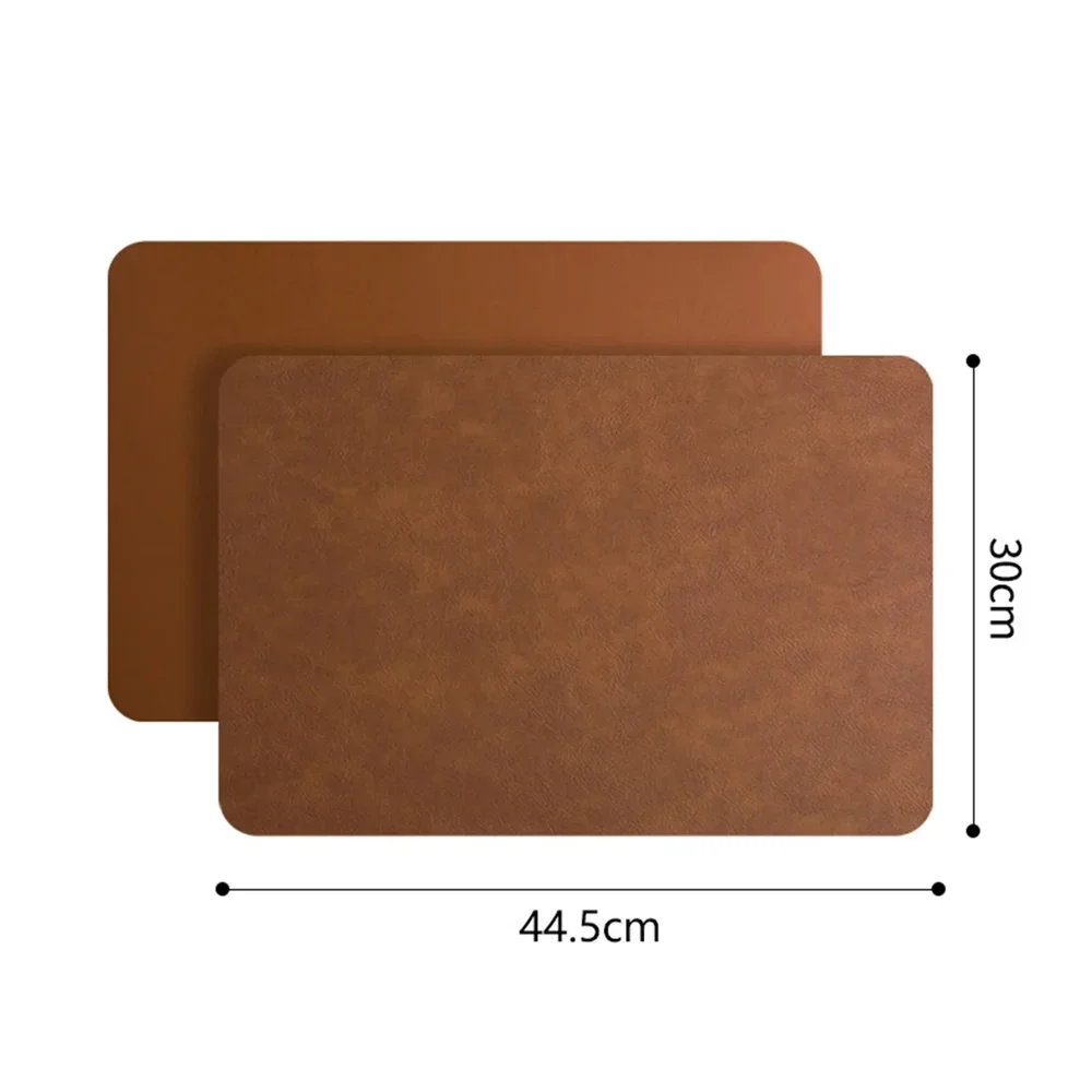 1pc Faux Leather Placemats Non-Slip Waterproof Heat Resistant Double-Sides,Kitchen Dining Portable Place Mats