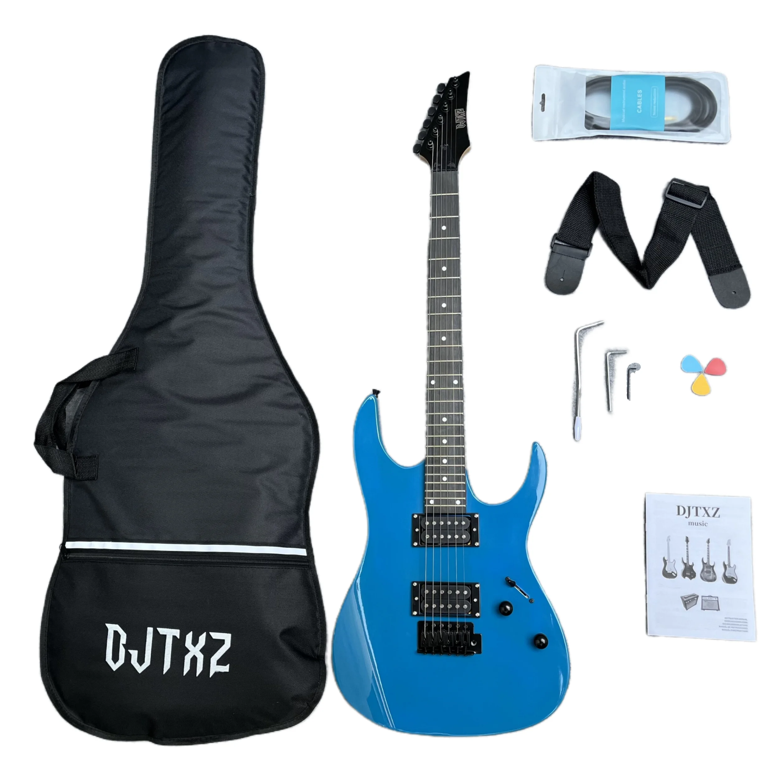 DJTXZ Blue 170 Electric Guitar Beginner's Beginner's Practice
