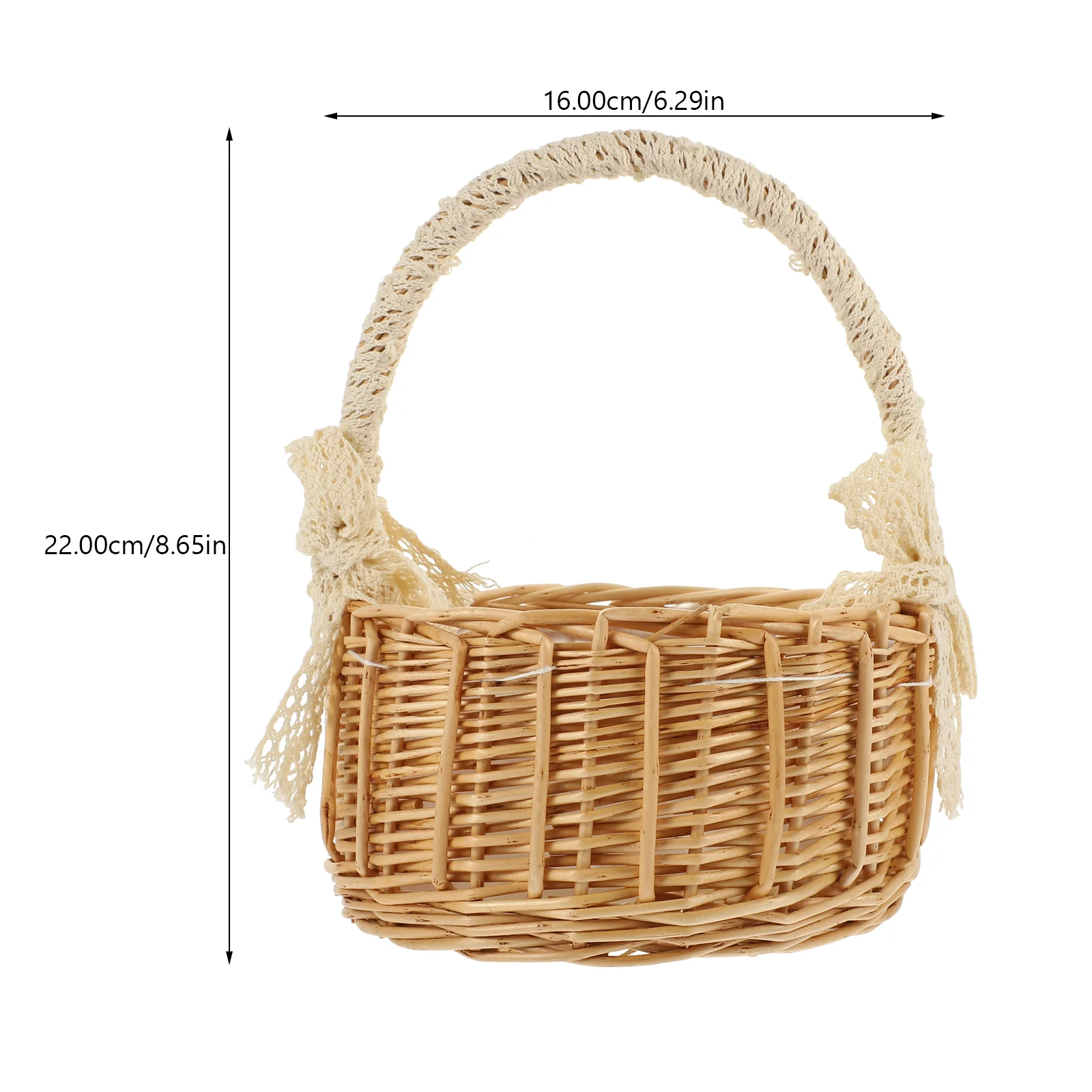 Woven Rattan Basket Storage Bins Flower Home Decor Material Eco Friendly Baskets For Snacks Kitchen Living Room Containers 6